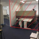 「壁の位置を変えたい！」というご要望にも応えます。オフィスのスチールパーティションの移設事例