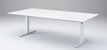 電動昇降テーブル設置事例　 オカムラ　スイフト（Swift）ミーティングテーブルタイプ